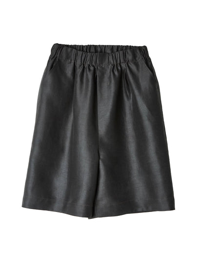 Elastic Waist Gambiered Guangdong (Xiangyunsha) Silk Shorts - ERIMI StudioElastic Waist Gambiered Guangdong (Xiangyunsha) Silk ShortsShortsERIMI Studio