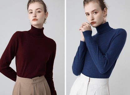 Fitted Turtleneck Cashmere & Wool Blend Sweater - ERIMI StudioFitted Turtleneck Cashmere & Wool Blend SweaterSweaterERIMI Studio