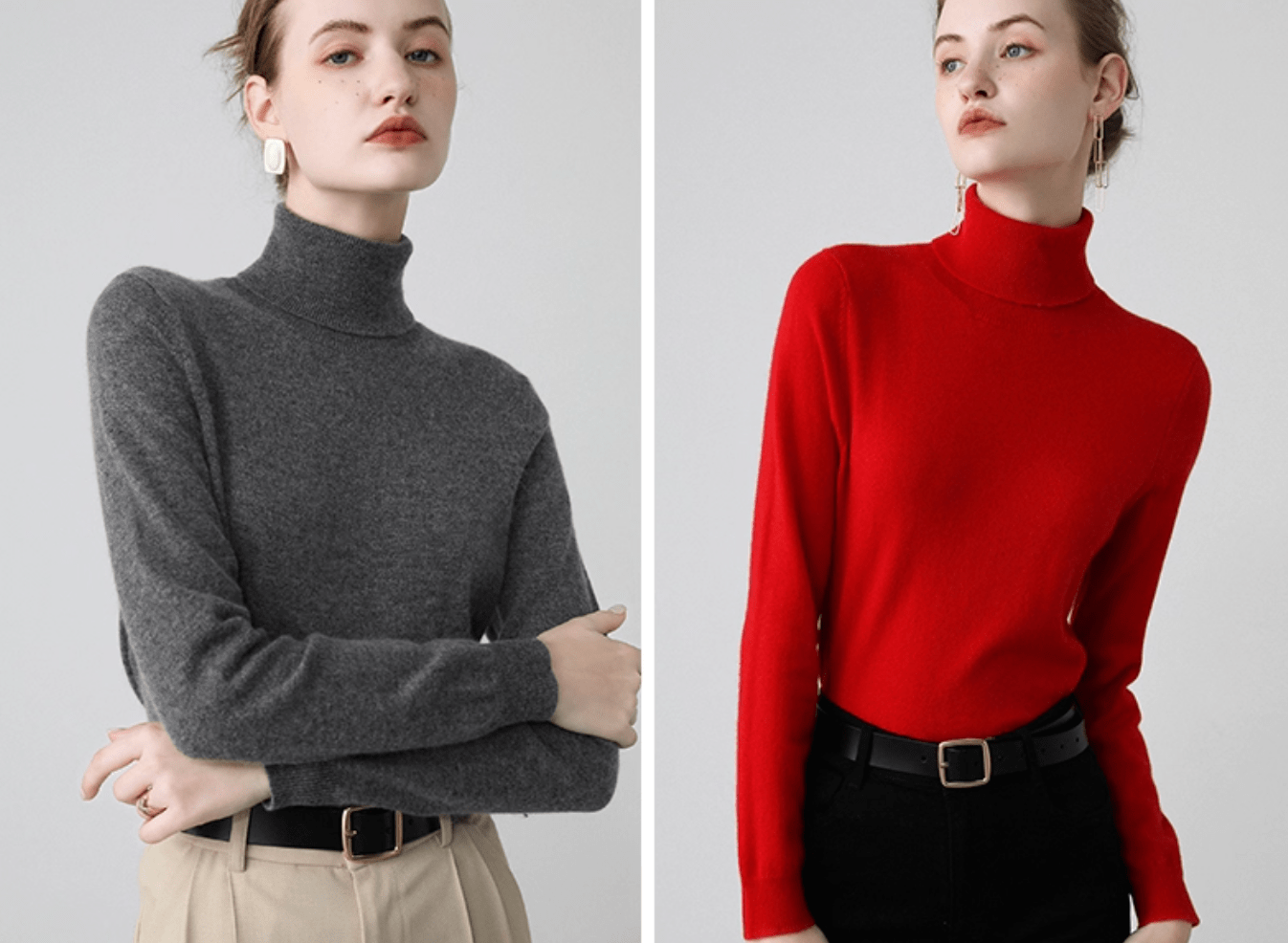 Fitted Turtleneck Cashmere & Wool Blend Sweater - ERIMI StudioFitted Turtleneck Cashmere & Wool Blend SweaterSweaterERIMI Studio
