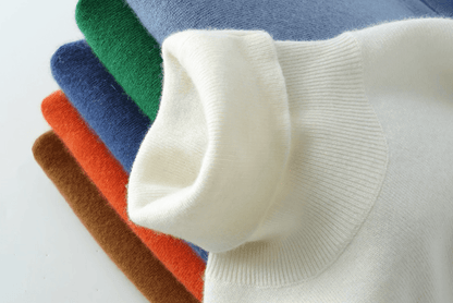 Fitted Turtleneck Cashmere & Wool Blend Sweater - ERIMI StudioFitted Turtleneck Cashmere & Wool Blend SweaterSweaterERIMI Studio