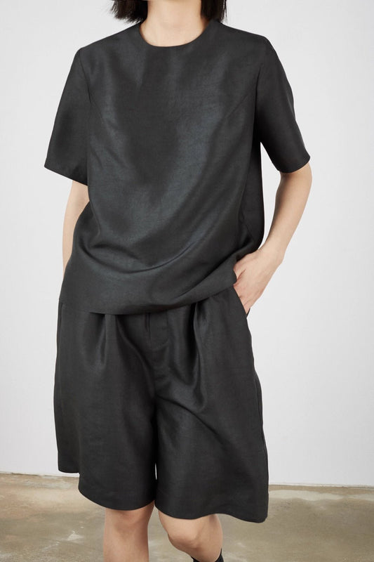 Gambiered Guangdong (Xiangyunsha) Silk Top - ERIMI StudioGambiered Guangdong (Xiangyunsha) Silk TopBlousesERIMI Studio