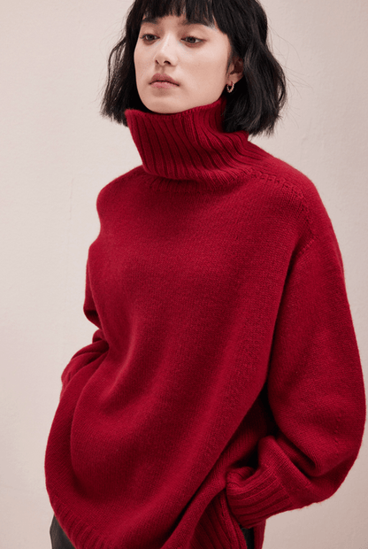 Oversized Turtleneck Cashmere Sweater - ERIMI StudioOversized Turtleneck Cashmere SweaterERIMI Studio