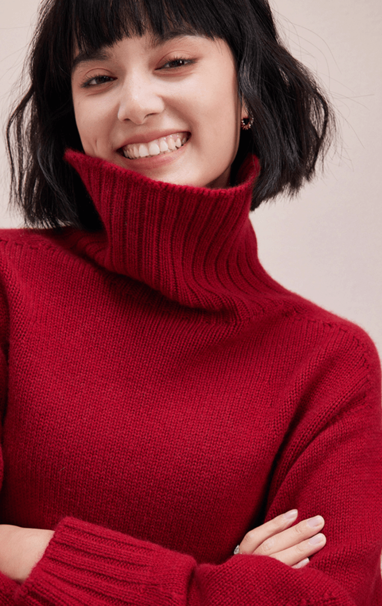 Oversized Turtleneck Cashmere Sweater - ERIMI StudioOversized Turtleneck Cashmere SweaterERIMI Studio