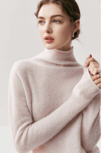 Relaxed Cashmere & Silk Blend Turtleneck Sweater - ERIMI StudioRelaxed Cashmere & Silk Blend Turtleneck SweaterSweaterERIMI Studio